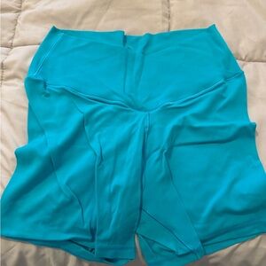 aerie Turquoise High-Waist Bike Shorts